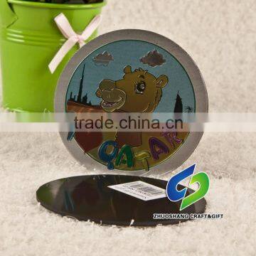 Circular crystal cartoon glue fridge magnets