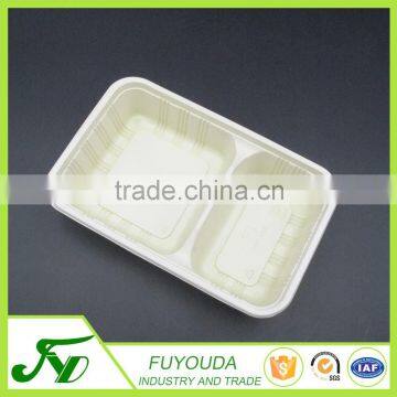 Disposable luxury 2-compartment food blister packaging box