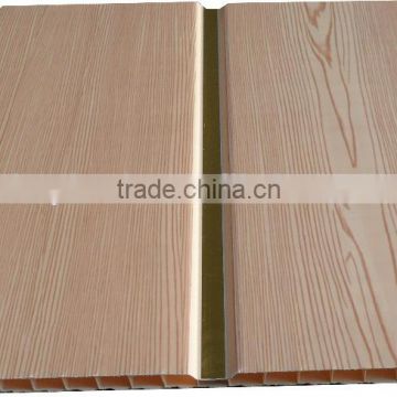 Trinidad pvc ceiling & wall panel, wooden color with gold strip, middle groove model G211