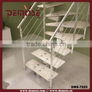 steel stringer wood treads stair/stairs for villa