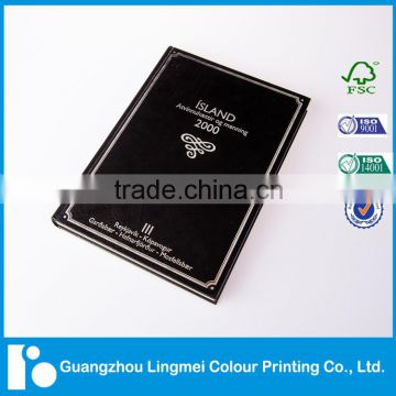 High Quality Custom A4 Hardcover Book printing with Silver Stamping