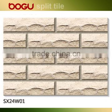 60x240mm moutain split clay tile brick wall stone tile looks like rock