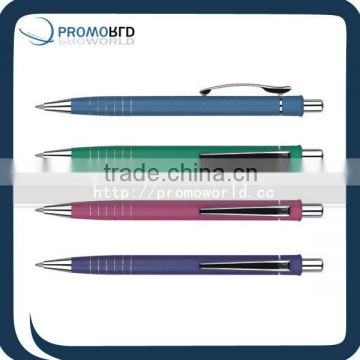 ballpoint pen metal slim metal twist ballpoint pen metal pen with rubber touch cover
