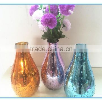 2016 Antique finished hot sale color glass vase for decoration