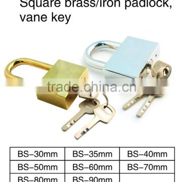 High security Chrome Plated Square Iron Padlock with Vane Keys