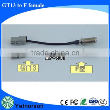 TV film antenna extension cable with F female to GT13 pigtail cable RG174