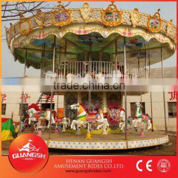 luxury theme park rides merry go round horses rides for sale with LED lights