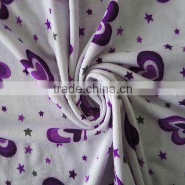 Love design 96% Poly spun 4% spandex knitted fabric