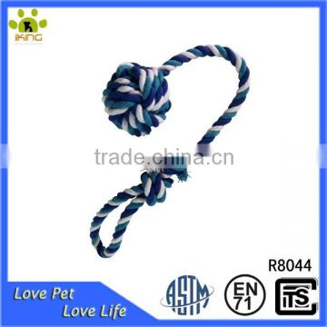 2015 new product hot sale,cotton ball with long rope for dog playing and chewing, dog cotton rope pet cotton rope toys