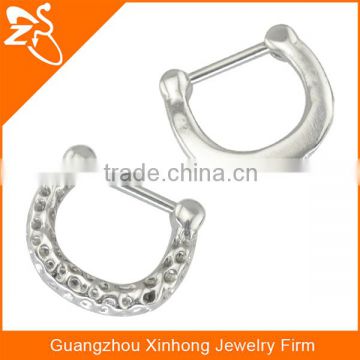 316 L stainless steel body jewelry tribal septum clickers indian nose ring