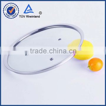 201 s/s glass lid for frying pans dome round type
