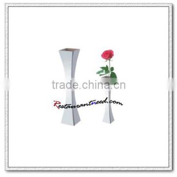 T190 H210mm Stainless Steel Square V Shape Single Flower Vase