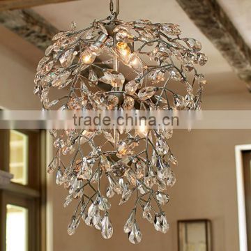 12.10-12 a fine design CRYSTAL ROUND CHANDELIER through faceted crystals for an extraordinary effect