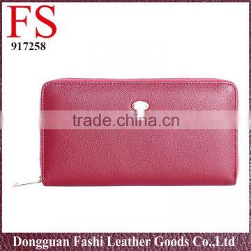 New Design Women zipper Soft Leather Wallet