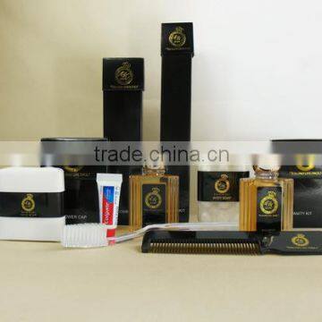 Disposable branded hotel vanity kit