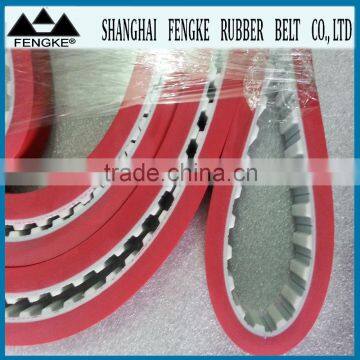 Customer Designed Red Rubber Covered Synchronous Belts