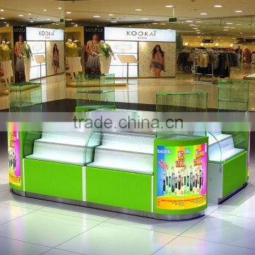 modern glass mobile phone display showcase design for shopping mall