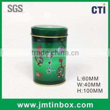 Oval Shaped Tea Tin can