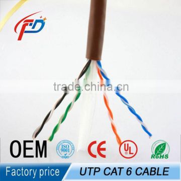 4-pair CCA conductor UTP cat5e/ cat6 fluke tested LSZH network cable