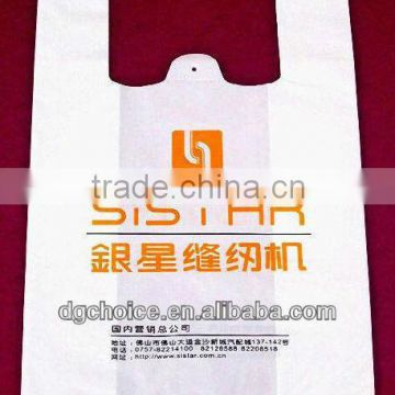Wholesale cheap shopping supermarket shopping custom printed plastic T-shirt bag