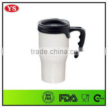14oz plastic wholesale thermos mug with handle