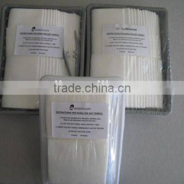 airlaid towel 30pcs in tray for business class use