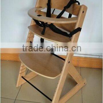 Solid Beech timber High Chair with Tray