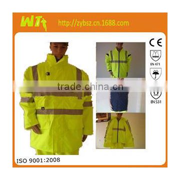hi vis workwear jacket winter reflective working jackets 5 in 1 multifunctional waterproof jackets