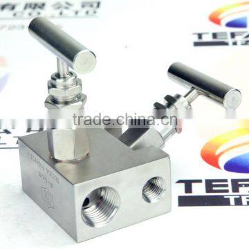 stainless steel high pressure 2 way valve manifold