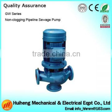 Non Clogging GW Type Sewage Pump Specification