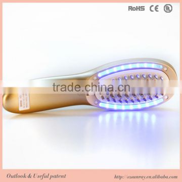 Beauty equipment of led wave massager comb for hair care &health