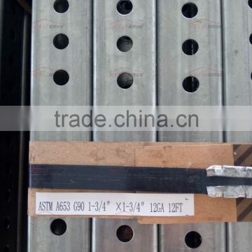 Galvanized square tube steel perforated road sign post