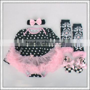 R&H black Different pattern cotton breathable OEM babies dresses