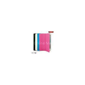 Pink Smart Ipad Mini Tablet Leather Case With Wake / Sleep Fuction