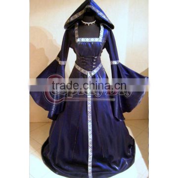 renaissance medieval gothic hooded dress for female cosplay costume custom made