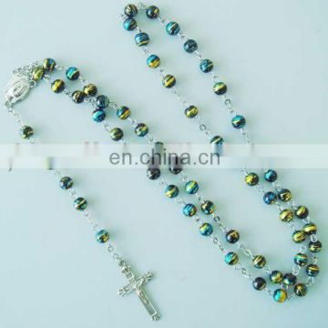 glass round rosary