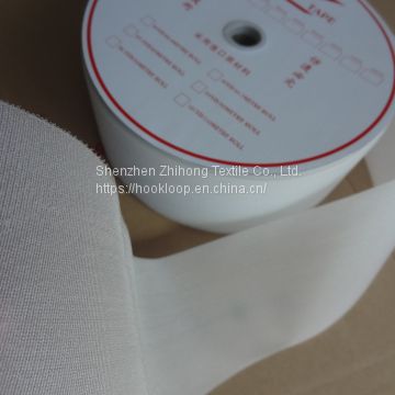 Ttransparent un-brushed loop nylon fastener tape silk-screen logo print for medical equipmen