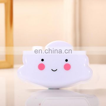 Cute Cloud Bedside Wall Light With Remote Control Emitting Color For Children Room