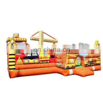 Construction Zone Jumping Castle Inflatable Bouncer Playground For Kids