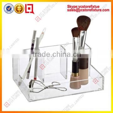 Transprent acrylic make up stand cosmetic display case