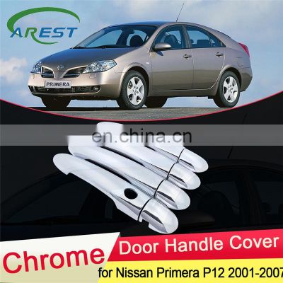 for Nissan Primera P12 2001 2002 2003 2004 2005 2006 2007 Luxuriou Chrome Door Handle Cover Trim Set Car Styling Accessories ABS
