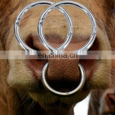 High quality anti-rust stainless steel Cattle Bull ring Cows nose rings