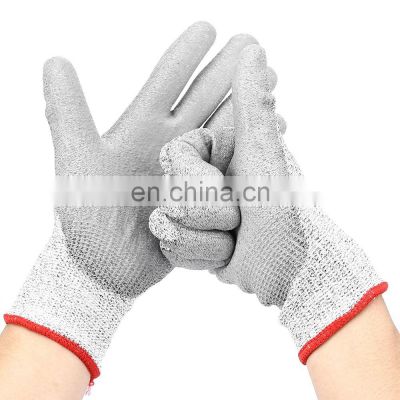 Low Price Anticut Work Safety Gloves with PU Coating