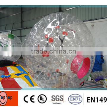 1.0mm TPU/PVC high quality colorful inflatable body zorbing ball