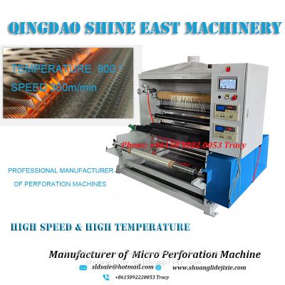300m/min 800 degree Micro Perforation Machine  Hot Pin Roller Perforated punching machine