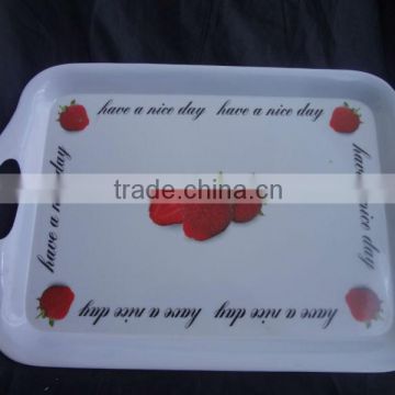 17.5 inch melamine trays with handles