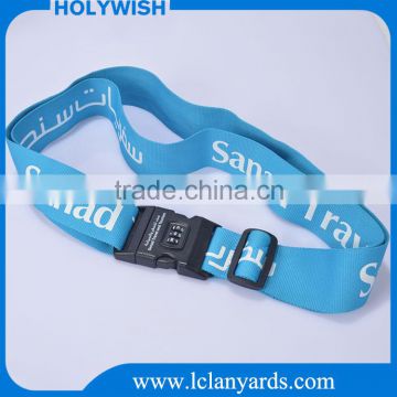 Wholesale polyester luggage belt with lock for travel