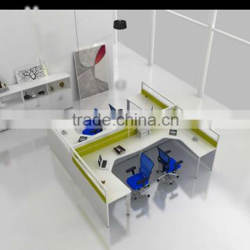 2016 new design hot sale 4 person modular modern office workstation