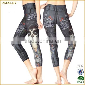 2016 Hot Sell Full Subliamtion Printed Women's Yoga Pants