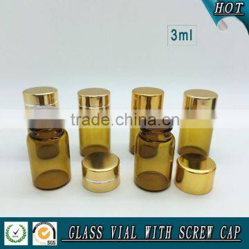 3ml Amber Glass vial with Reducer plug and aluminum cap